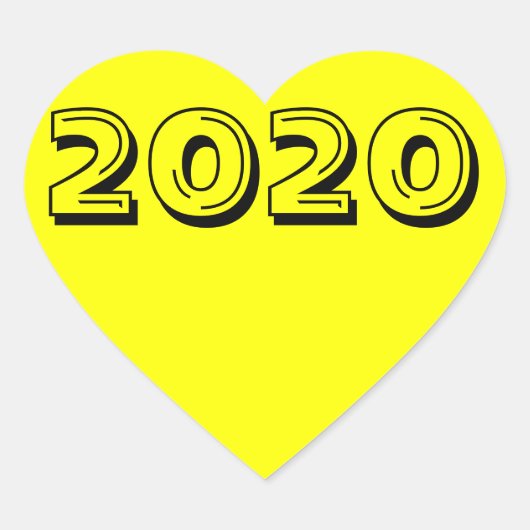 Klasse van 2020 Geel Hart Sticker door Janz (Voorkant)