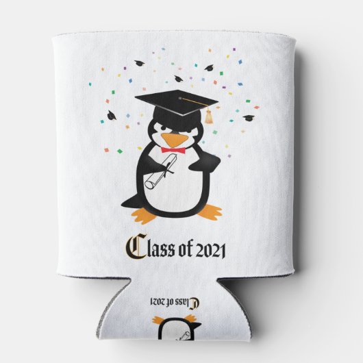 Klasse van 2021 Afstuderen Pinguïn Blikjeskoeler (Achterkant)