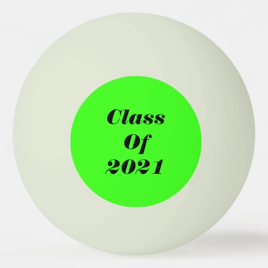 Klasse van 2021 Custom Neon Green Graduation Party Pingpongballen (Voorkant)