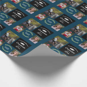 Klasse van 2021 Drie Fotogradatiepartij Cadeaupapier