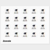 Klasse van 2021 | Gefeliciteerd Afstuderen Ronde Sticker (Vel)