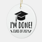 Klasse van 2021, ik ben Gereed Afstuderen Keramisch Ornament (Links)