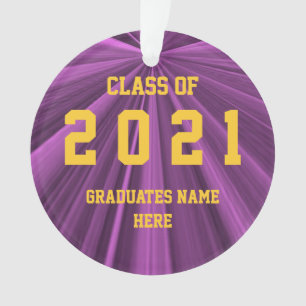 Klasse van 2021 Maroon- en goudversiering door Jan Ornament