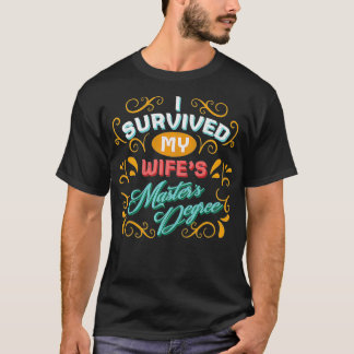 Klasse van 2021 overleven ik mijn vrouw-mastergraa t-shirt