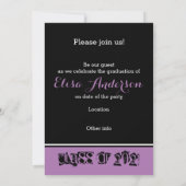 Klasse van 2021 paarse tekst afstuderen foto kaart (Achterkant)