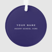 Klasse van 2022 Afstuderen blauw en witte kerst Ornament (achterkant)