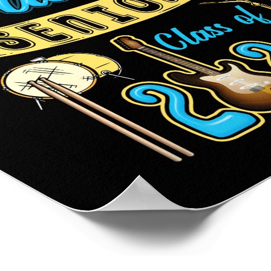 Klasse van 2022 Marching Band Senior Afstuderen Poster (Hoek)