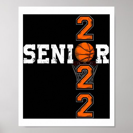 Klasse van 2022 Senior Night Basketball Poster (Voorkant)