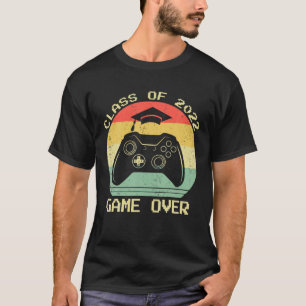 Klasse van 2022 Senior Video Gamer Game over Gradu T-shirt