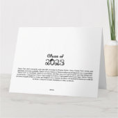 Klasse van 2023 Afdekdopje van textiel voor letter Kaart (Achterkant)