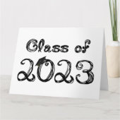 Klasse van 2023 Afdekdopje van textiel voor letter Kaart (Voorkant)