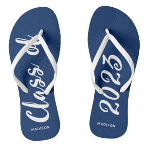Klasse van 2023 Afstuderen Blue Personalized Teenslippers
