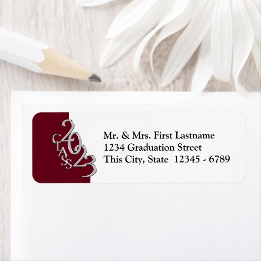 Klasse van 2023 Afstuderen Kleur bewerkbaar Etiket (Insitu)