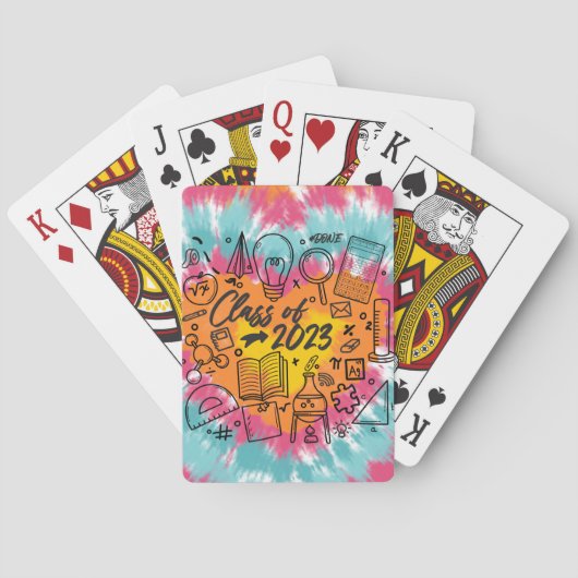 Klasse van 2023 Afstuderen Wetenschap Wiskunde Afs Pokerkaarten (Achterkant)