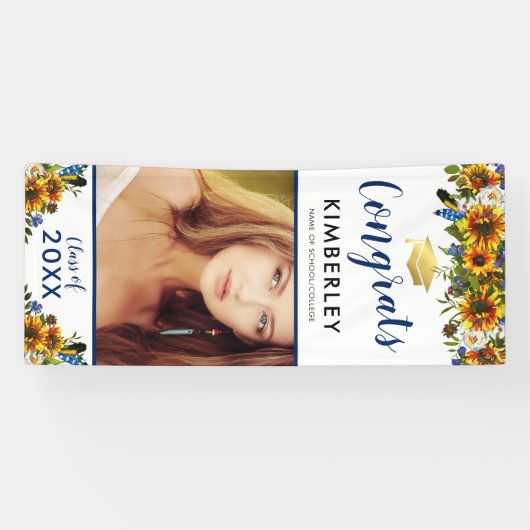 Klasse van 2023 | Afstuderen zonnebloempitten Spandoek (Horizontaal)