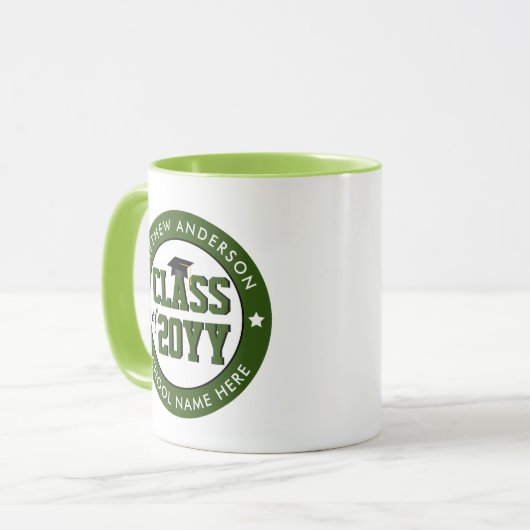 Klasse van 2023 Bosgroen Afstuderen Afstuderen Mok (Voorkant links)