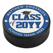 Klasse van 2023 Elegant Blue Afstuderen Afstuderen Hockey Puck (3/4)