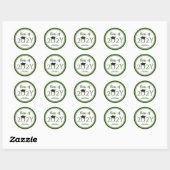 Klasse van 2023 Elegant Forest Green Afstuderen Ronde Sticker (Vel)