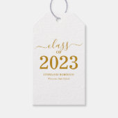 Klasse van 2023 Gold Script-Afstuderen Cadeaulabel (Voorkant)