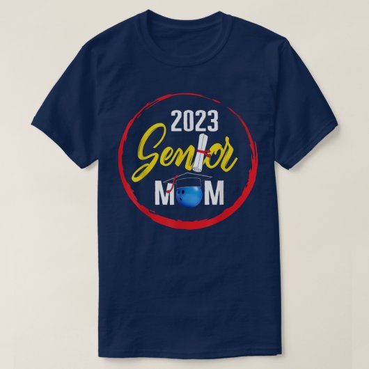 Klasse van 2023 Senior Bowling Ma Afstuderen Afstu T-shirt (Design voorkant)