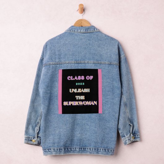 "Klasse van 2023 Superwoman Denim Jas Denim Jacket (Hangar)
