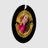 Klasse van 2023 zwart | Gold Photo Keepomwille Ornament (voorkant)