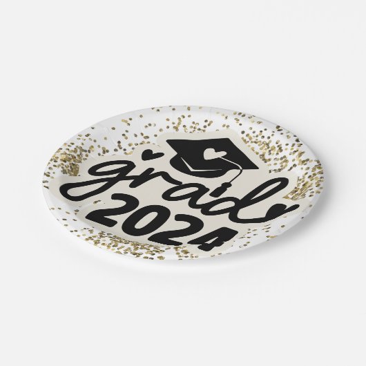 Klasse van 2024 Afstudeerder papier Borden Papieren Bordje (Gekanteld)