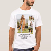 Klasse van 2024 Afstuderen Fotocollage Custom T-shirt (Voorkant)