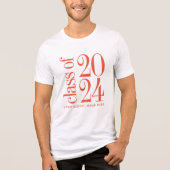 Klasse van 2024 Afstuderen met Schoolnaam Tri-Blend Shirt (Voorkant)