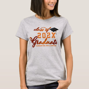 Klasse van 2024 Afstuderen Oranje Afstuderen T-shirt