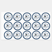 Klasse van 2024 Eenvoudig Elegant Navy Blue Afstud Labels (Vel)