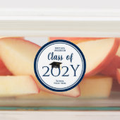 Klasse van 2024 Eenvoudig Elegant Navy Blue Afstud Labels (Aangebracht)
