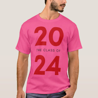 Klasse van 2024 Eenvoudige Typografie 2024 Ontwerp T-shirt
