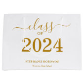 Klasse van 2024 Gold Script Afstuderen Groot Cadeauzakje (Voorkant)