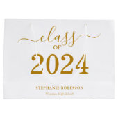Klasse van 2024 Gold Script Afstuderen Groot Cadeauzakje (Achterkant)