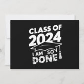 Klasse van 2024 Klaar Afstuderen Grappig Afstudere Kaart (Voorkant)