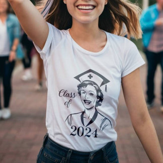 Klasse van 2024 middelbare school verpleegkundige  t-shirt