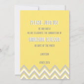 Klasse van 2024 modern chevron geel afstuderen kaart (Achterkant)