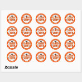 Klasse van 2024 Oranje Afstuderen Afstuderen Ronde Sticker (Vel)