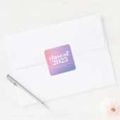 Klasse van 2024 Paarse Gradient Custom Afstuderen Vierkante Sticker (Envelop)