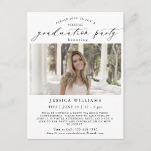 Klasse van 2024 Photo VIRTUAL Graduation Party Briefkaart