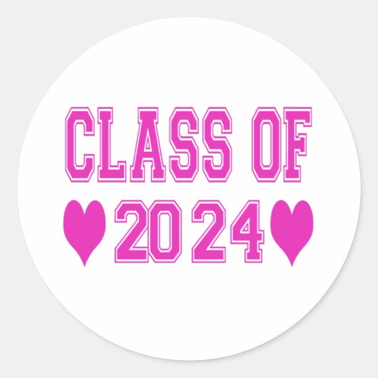 Klasse van 2024 ronde sticker (Voorkant)