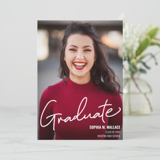 Klasse van 2024 Script gepersonaliseerde Afstudere (Staand voorkant)