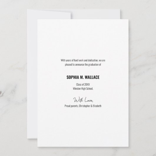 Klasse van 2024 Script gepersonaliseerde Afstudere (Achterkant)