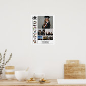 Klasse van 2024 Senior Graduation Fotocollage Poster (Keuken)