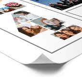 Klasse van 2024 Senior Graduation Fotocollage Poster (Hoek)