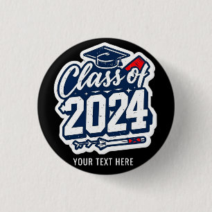 Klasse van 2024 studenten en docenten Afstuderen Ronde Button 3,2 Cm