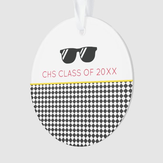 KLASSE VAN 2025 Afstudeerder NAAM School Kleuren Z Ornament (voorkant)