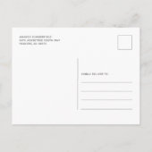 Klasse van 2025 Afstudeerder Photo Collage Script  Uitnodiging Briefkaart (Achterkant)