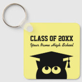 Klasse van 2025 afstudeerfeest gunst grappige kat sleutelhanger (Voorkant)